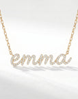 14K Solid Gold Diamond Name Necklace - Custom Personalized Jewelry