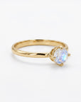 Rainbow Moonstone 14k Gold Ring