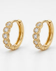 Gold Diamond Huggies (SINGLE or PAIR) - Melt'm Jewelry