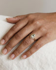 Pear Green Tourmaline Ring 14k Gold - Melt'm Jewelry
