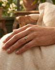 Pear Green Tourmaline Ring 14k Gold - Melt'm Jewelry