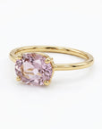 Ametrine Ring in 14k Yellow Gold, East West Oval Prong Set Cocktail Ring