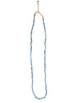 Aquamarine Silk Hand Knotted Necklace, Faceted 4mm Moss Aquamarine Choker with Gold Filled Extender, 16-18 inch - Melt'm Jewelry