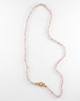 Pink Quartz Charm Holder Necklace, Hand Knotted Silk - Melt'm Jewelry