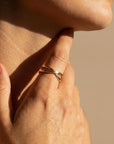 X Ring, Wrap Ring, Criss Cross Ring in gold filled or sterling silver - Melt'm Jewelry
