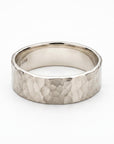 6mm Large Hammered Sterling Silver Band - Melt'm Jewelry