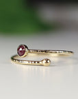 Ruby Ring 14k Solid Gold, July Birthstone Ring - Melt'm Jewelry