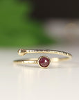 Ruby Ring 14k Solid Gold, July Birthstone Ring - Melt'm Jewelry