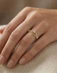 Diamond Twig Wedding Ring 14k Solid - Melt'm Jewelry