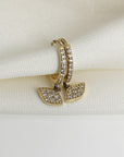 Diamond Evil Eye Hoop Earrings - SINGLR OR PAIR - Melt'm Jewelry