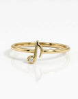 Genuine Diamond Music Note Ring - Melt'm Jewelry