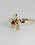 Handmade Floral Gemstone Rings in 14k Solid Gold - Melt'm Jewelry
