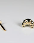 Croissant Flat Back Earrings 14k Solid Gold (SINGLE OR PAIR) - Melt'm Jewelry