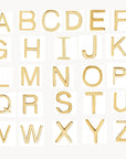 14k Solid Gold Initial Stud Earrings - Melt'm Jewelry