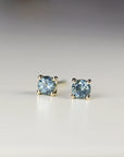 Blue Montana Sapphire Earrings in 14k Gold - Melt'm Jewelry