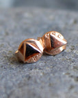 14k Rose Gold Triangle Geometric Stud Earrings - Melt'm Jewelry