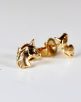 Unicorn Earrings 14k Solid Gold, Single / Pair, - Melt'm Jewelry