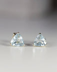 14k Gold Trillion Blue Topaz Earrings - Melt'm Jewelry