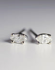 Marquise Diamond Stud Earrings, 0.14 ct VS Diamond Earrings 14k Gold - Melt'm Jewelry