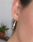 Lightweight 1 Inch Silver Hoop Earrings - Melt'm Jewelry