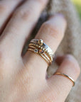14k Gold Dot Stacking Gold Ball Ring - Mixed Metal Ring - Melt'm Jewelry