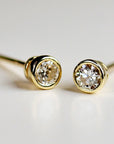 0.09ct Tiny Diamond Stud Earrings in 14k Gold (SINGLE or PAIR) - Melt'm Jewelry