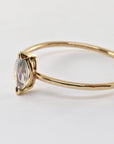 14k Gold Marquise Cut Moonstone Ring, June Birthstone - Melt'm Jewelry