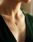 14k Solid Gold Leaf Necklace - Melt'm Jewelry