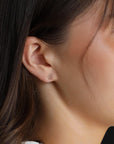 14k Solid Gold Initial Stud Earrings - Melt'm Jewelry