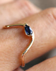 Marquise Sapphire Engagement Ring - Melt'm Jewelry