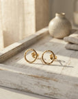 10mm Hammered Circle Stud Earrings, Gold Filled or Sterling Silver Studs - Melt'm Jewelry
