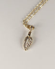14k Solid Gold Leaf Necklace - Melt'm Jewelry