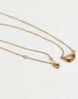 10K Solid Gold Diamond Rainbow Necklace, Lab Grown Diamond Pendant, Dainty Gold Necklace, Adjustable 16-20", Gift for Her