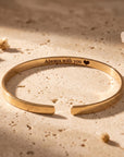 Custom Handwriting Cuff, 4mm Gold Filled Bracelet, Actual Handwriting Engraving, Personalized Memorial Jewelry - Melt'm Jewelry