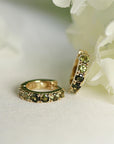 Pink Tourmaline Hoop Earrings 14k Gold - Melt'm Jewelry