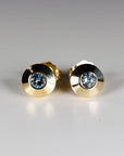 Aquamarine Dome Earrings - Melt'm Jewelry