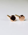 14k Yellow Gold Round Earrings (SINGLE or PAIR) - Melt'm Jewelry