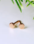 14k Yellow Gold Round Earrings (SINGLE or PAIR) - Melt'm Jewelry