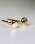 14k Yellow Gold Round Earrings (SINGLE or PAIR) - Melt'm Jewelry