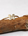 14k Gold Initial Ring - Melt'm Jewelry