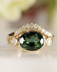 Curved Diamond Wedding Band, Matching Ring Gold Band - Melt'm Jewelry