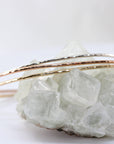 Thin Cuff Bracelet, Hammered Gold Open Bangle - Melt'm Jewelry