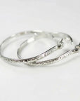 2 Inch Patterned Large Oval Hoop Earrings in Sterling Silver - Melt'm Jewelry