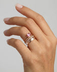 Pink Tourmaline Ring, 14K Solid Gold Oval Tourmaline Ring, October Birthstone Ring, Natural Pink Gemstone Ring - Melt'm Jewelry