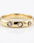 Flush Set Diamond Dome Wedding Band Ring - Melt'm Jewelry