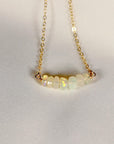 Genuine Welo Opal Bar Necklace - Melt'm Jewelry