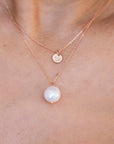 Rose Gold Natural Pearl Necklace - Melt'm Jewelry