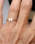 14k Gold Initial Ring - Melt'm Jewelry