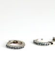 Mini Aquamarine Huggie Earrings in 14k White, Rose or Yellow Gold (Single or Pair) - Melt'm Jewelry