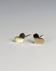 Tiny Heart Stud Earrings – Gold Filled Minimalist Earrings (Smooth or Hammered) - Melt'm Jewelry